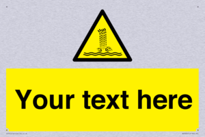 Custom warning artificial waterfall